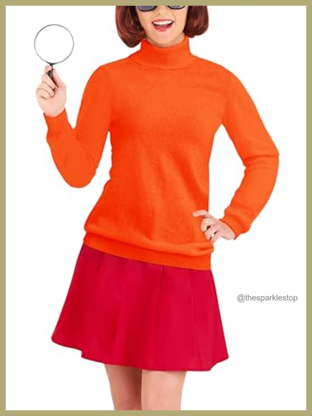 AOBUTE Womens Detective Costume Sweater Turtleneck Knit Pullover Top